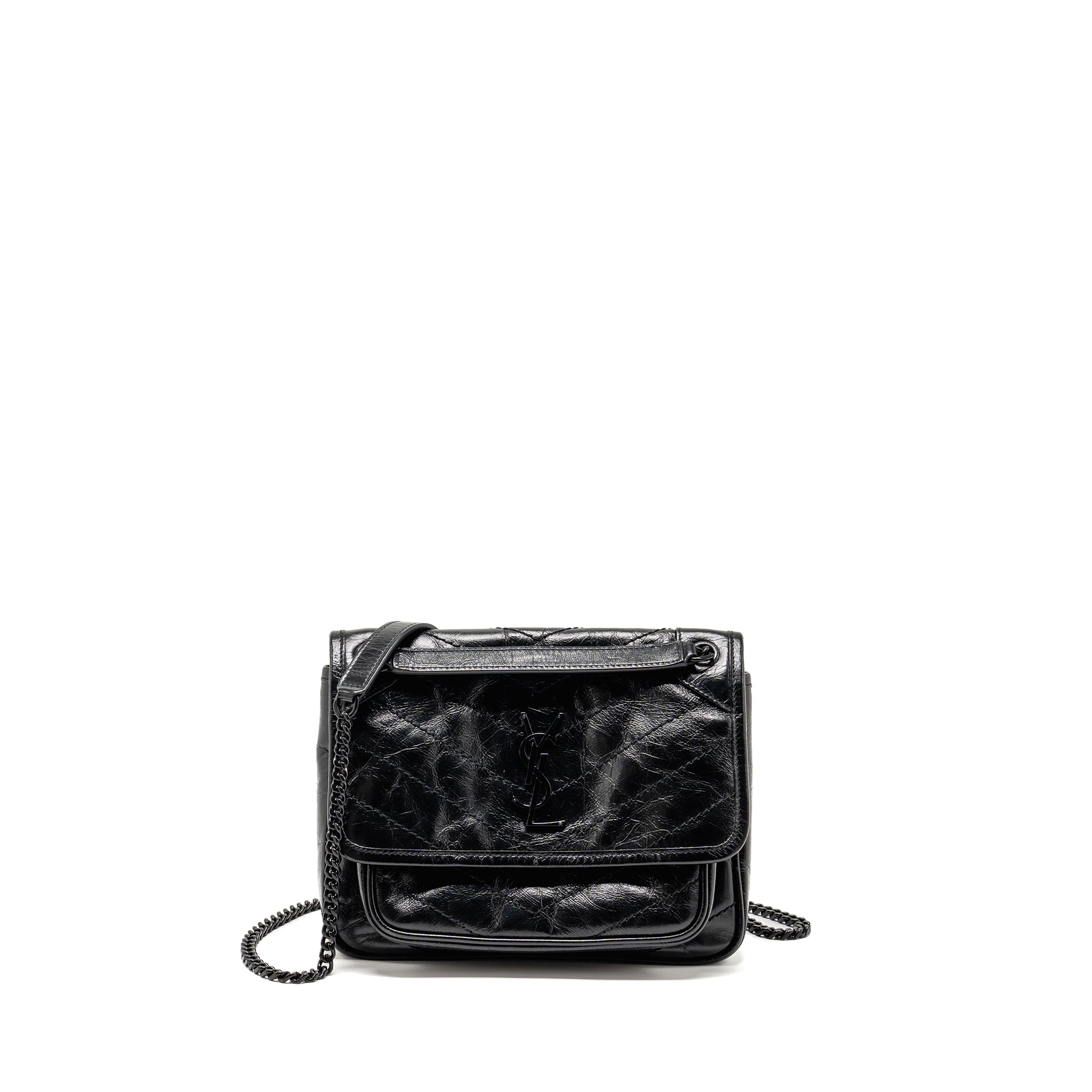 SAINT LAURENT/YSL BABY NIKI BAG CALFSKIN SO BLACK