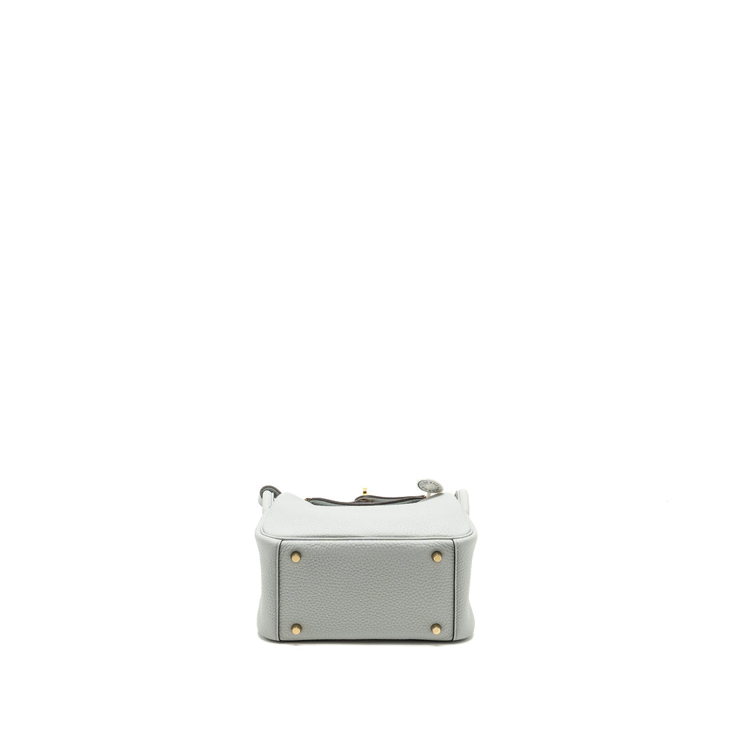 HERMES MINI LINDY CLEMENCE BLUE PALE GHW