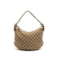 GUCCI PELHAM HOBO BAG GG CANVAS / LEATHER BEIGE/WHITE LGHW