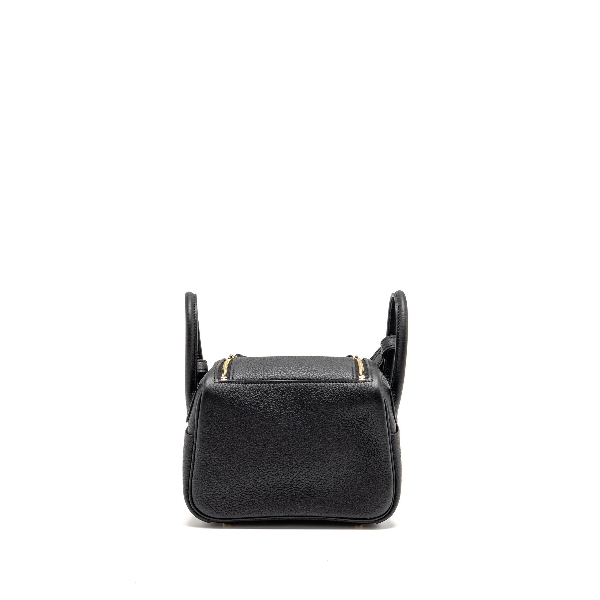 HERMES MINI LINDY CLEMENCE BLACK GHW