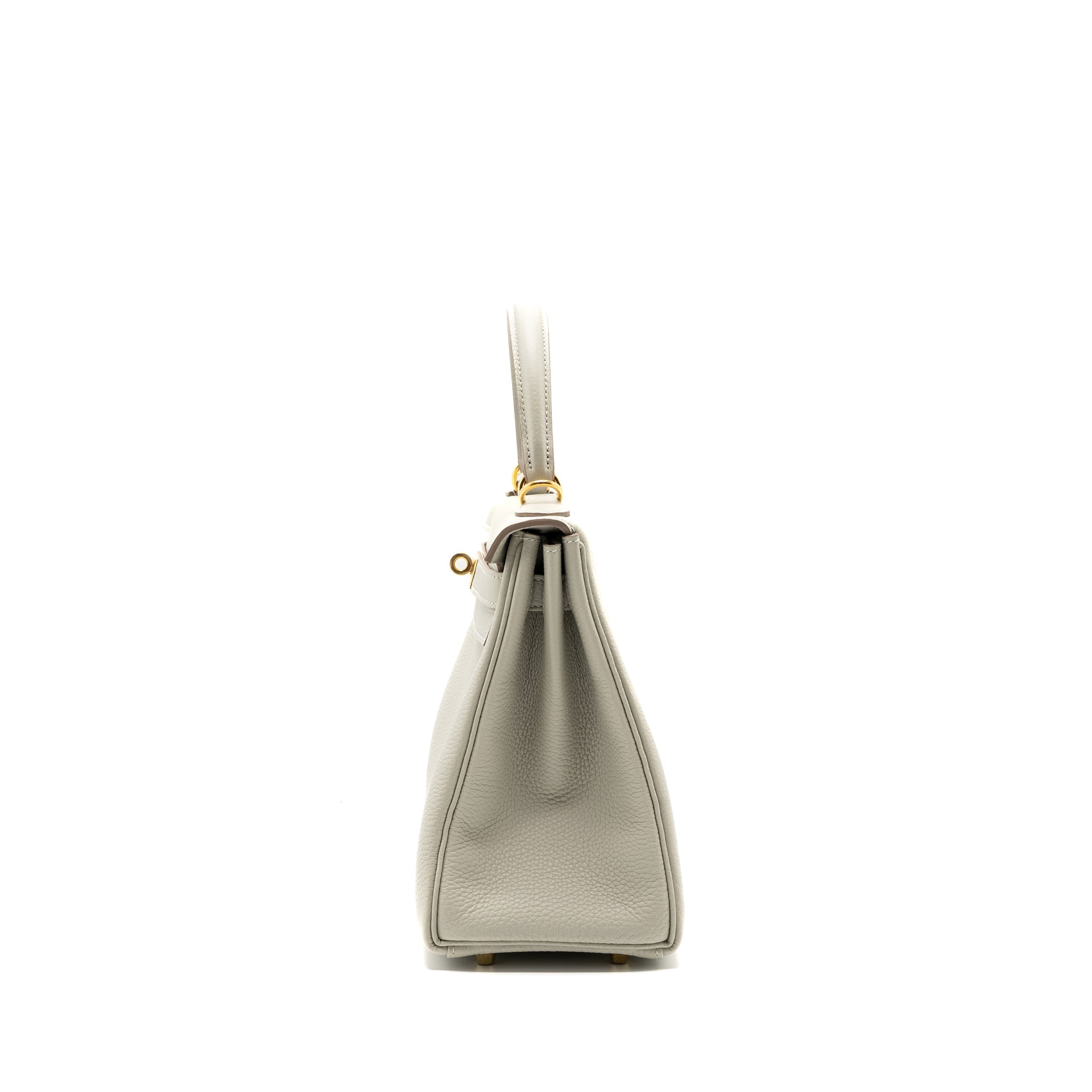 HERMES KELLY 28 TOGO LEATHER GRIS PERLE GHW