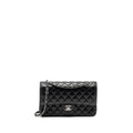 CHANEL MEDIUM CLASSIC DOUBLE FLAP BAG CAVIAR BLACK SHW (MICROCHIP)