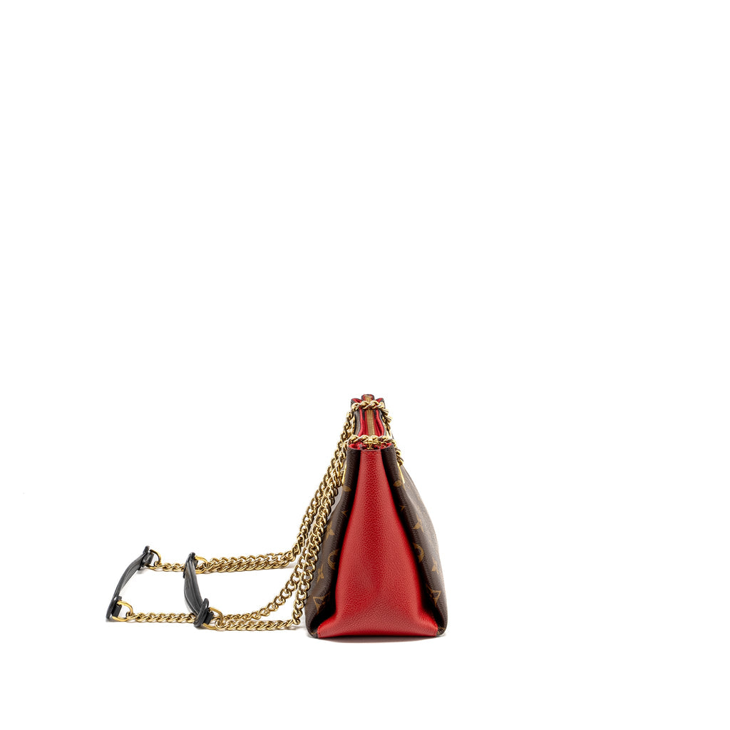 LOUIS VUITTON SURENE BB MONOGRAM CANVAS RED GHW