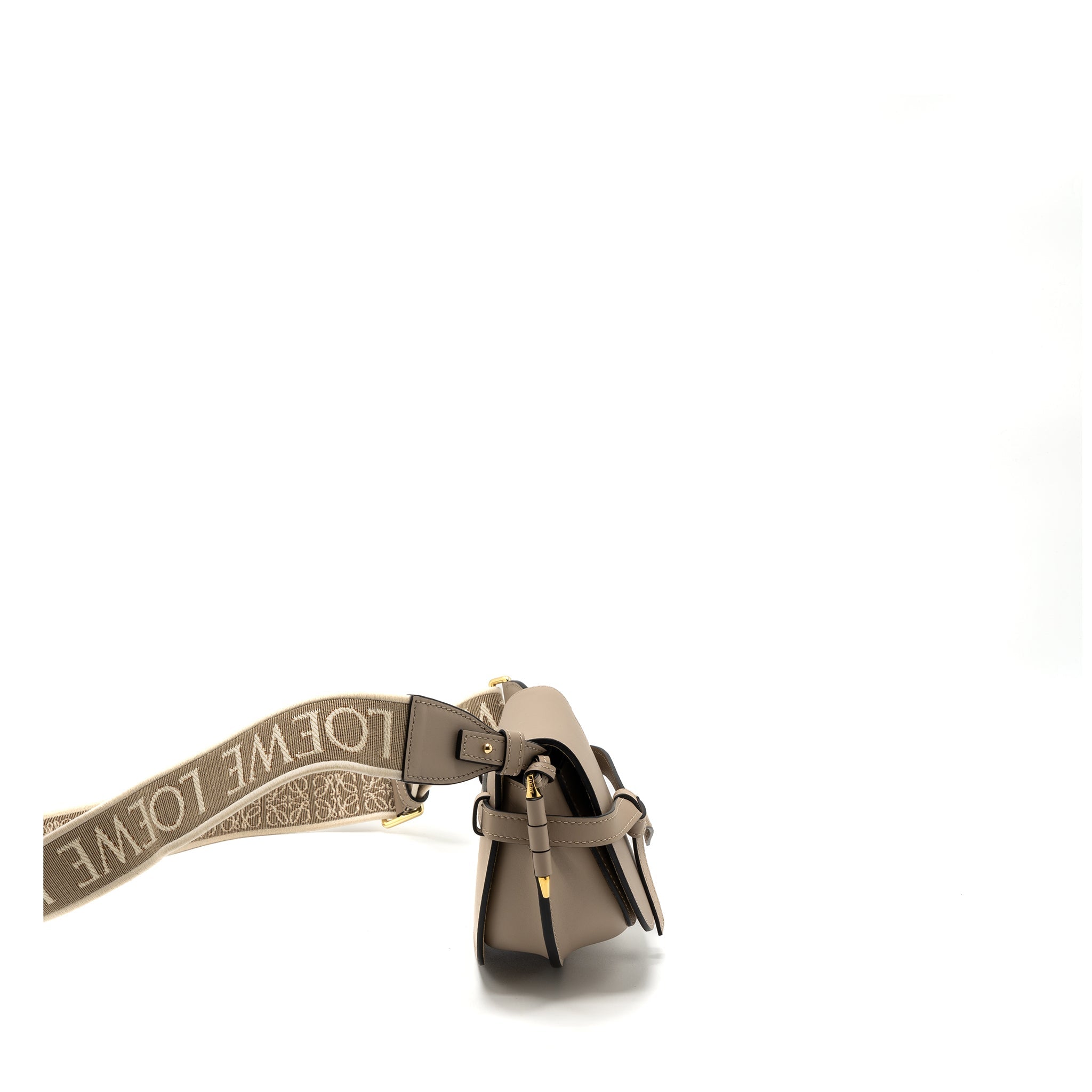 LOEWE MINI GATE DUAL BAG SOFT CALFSKIN SAND GHW