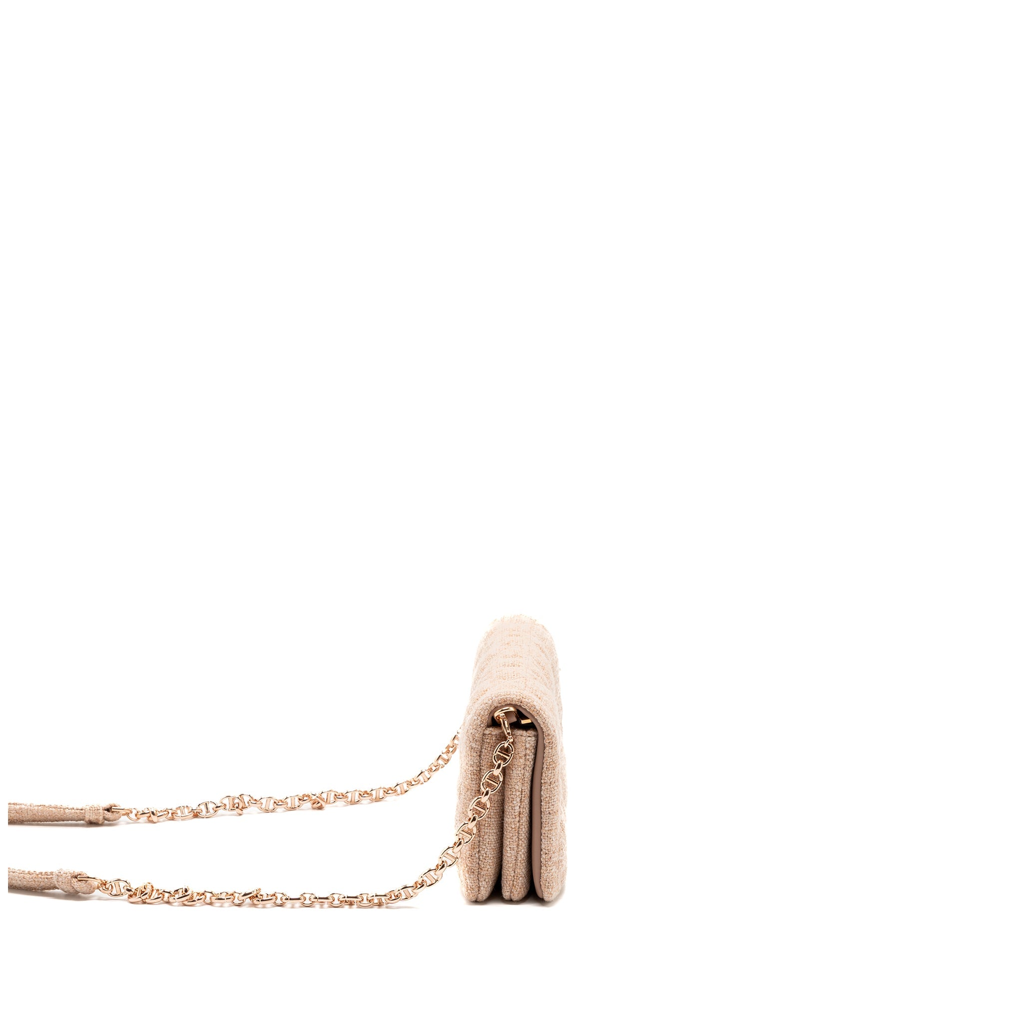 DIOR CARO POUCH CANVAS LIGHT PINK WITH PINK HARDWARE