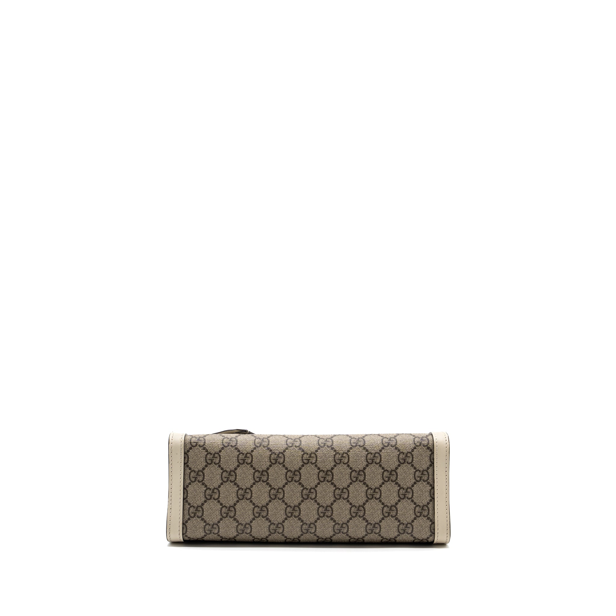 GUCCI PADLOCK SMALL SHOULDER BAG GG SUPREME CANVAS / LEATHER WHITE GHW