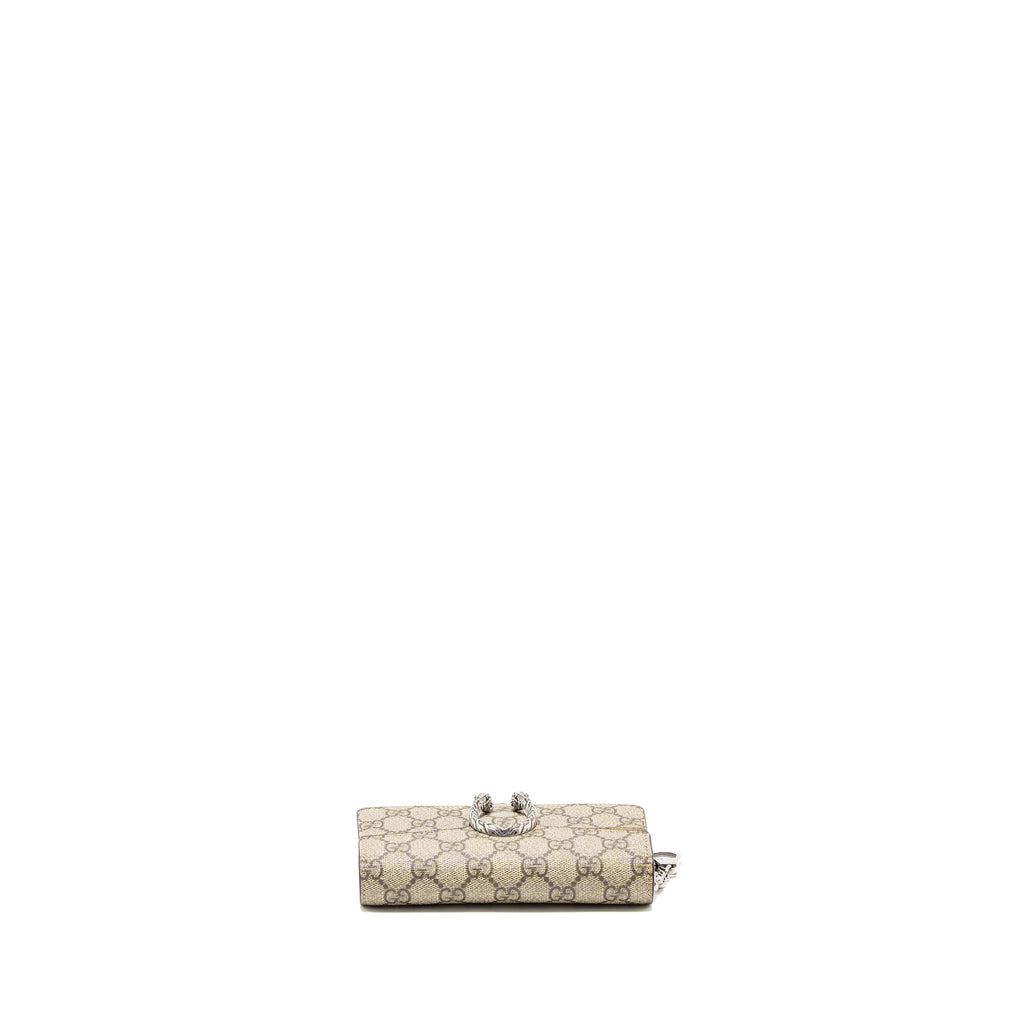 GUCCI DIONYSUS SUPER MINI BAG GG SUPREME/SUEDE BEIGE SHW