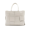 BOTTEGA VENETA LARGE ARCO TOTE BAG CALFSKIN WHITE SHW