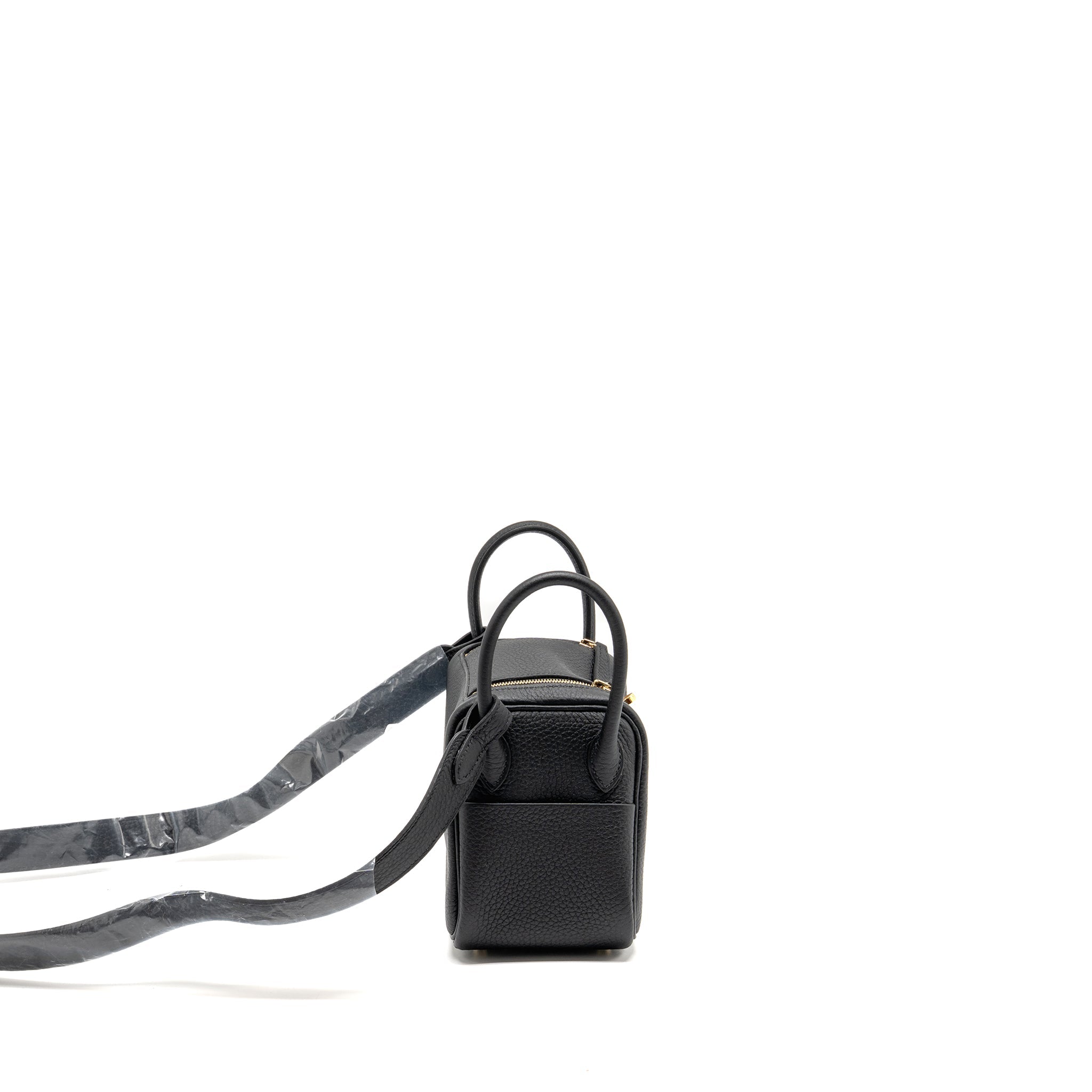 HERMES MINI LINDY CLEMENCE BLACK GHW