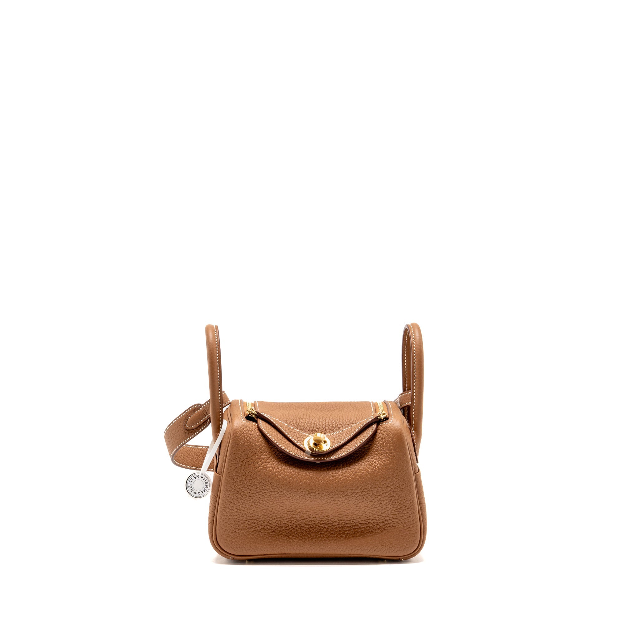 HERMES MINI LINDY II CLEMENCE GOLD GHW