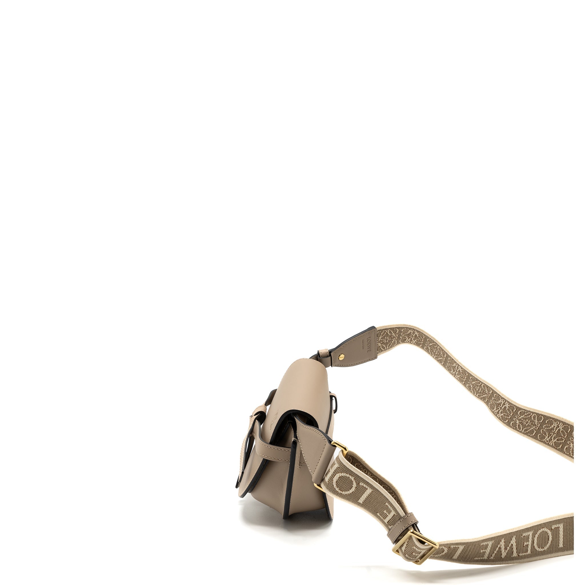 LOEWE MINI GATE DUAL BAG SOFT CALFSKIN SAND GHW