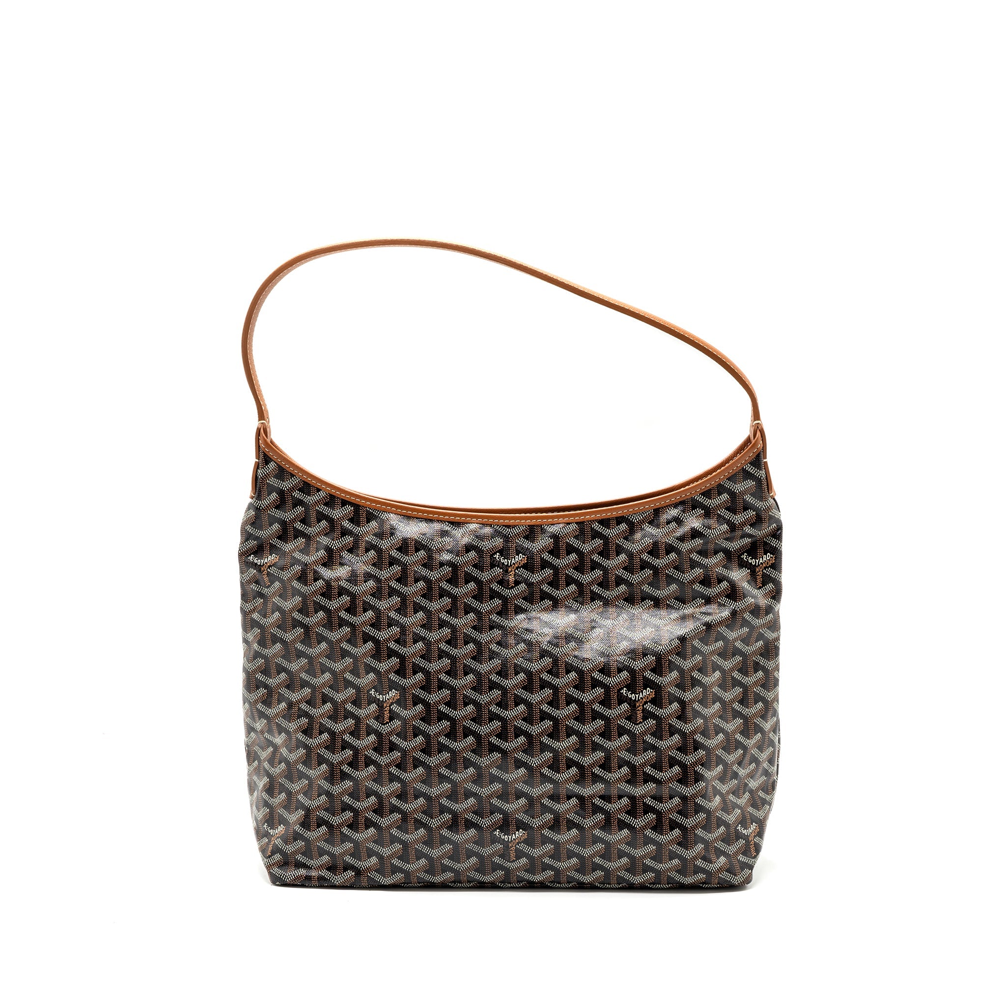 GOYARD BOHEME HOBO BAG CANVAS / CALFSKIN BROWN WITH NECESSARIES BAG ORGANIZER SHW
