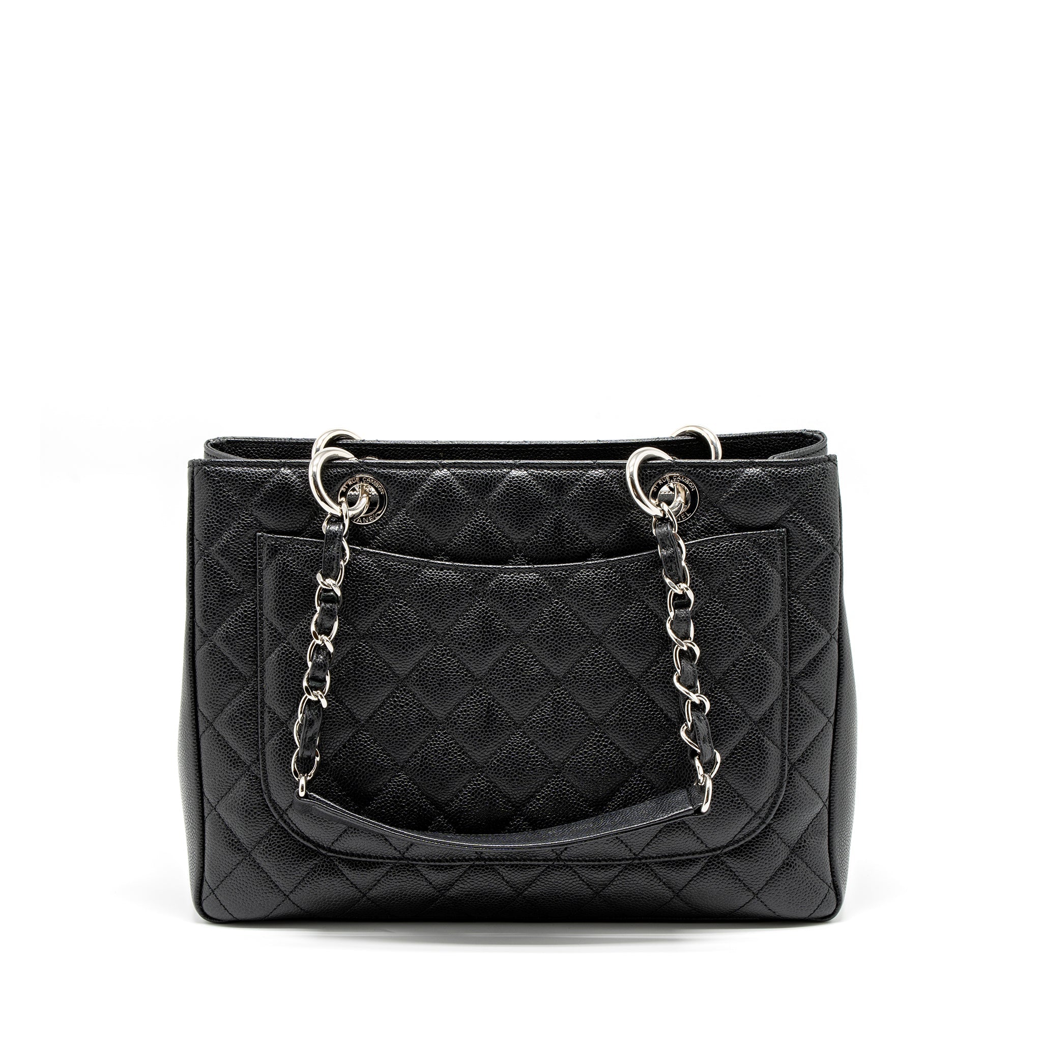 CHANEL GRAND SHOPPING TOTE/GST CAVIAR BLACK SHW