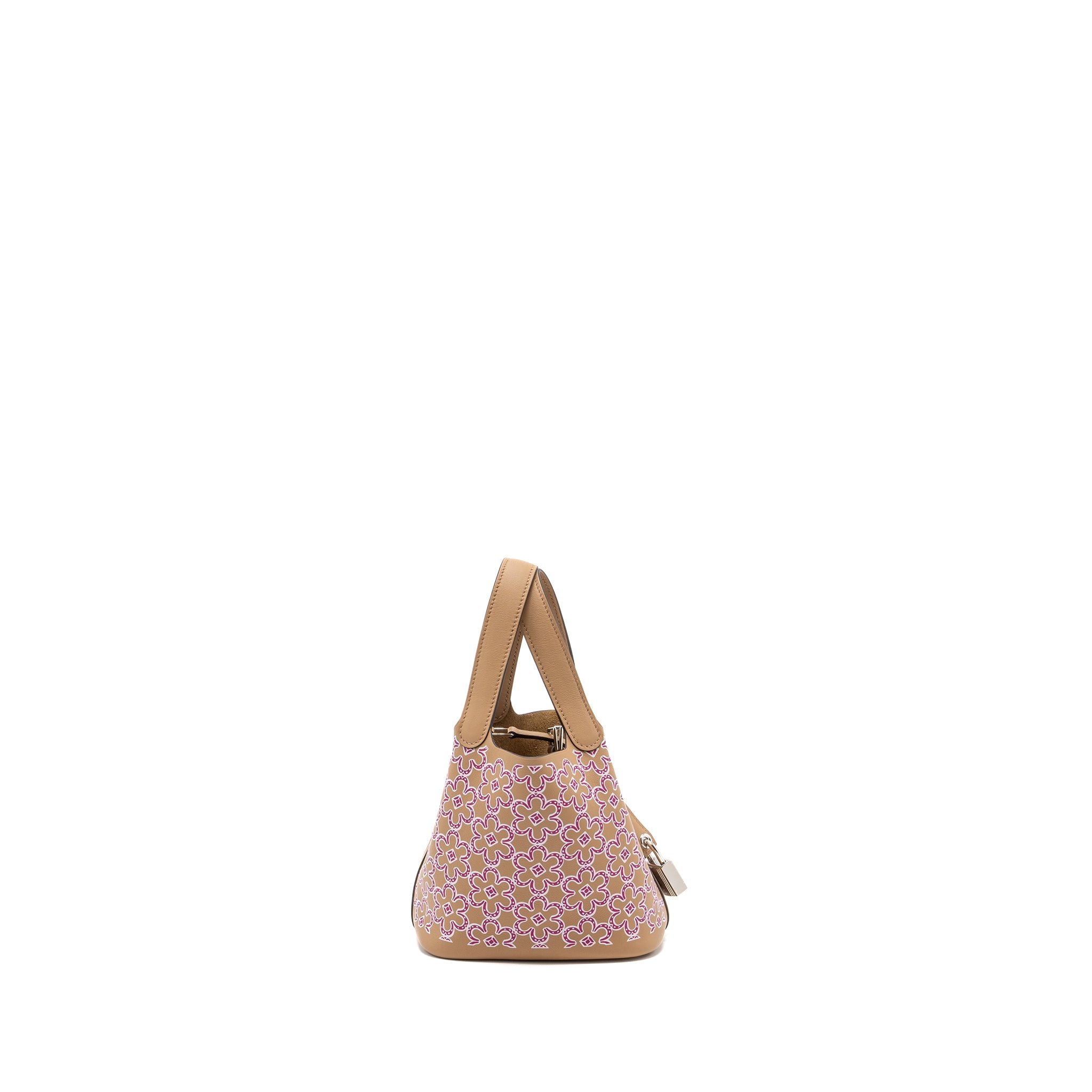 HERMES LUCKY DAISY MICRO PICOTIN SWIFT CHAI-ROSE-BLANC/CHAI SHW