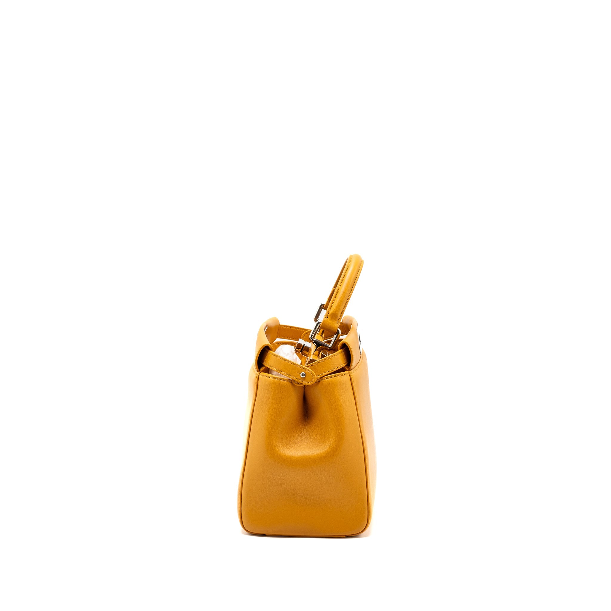 FENDI MINI PEEKABOO LAMBSKIN BRIGHT YELLOW SHW