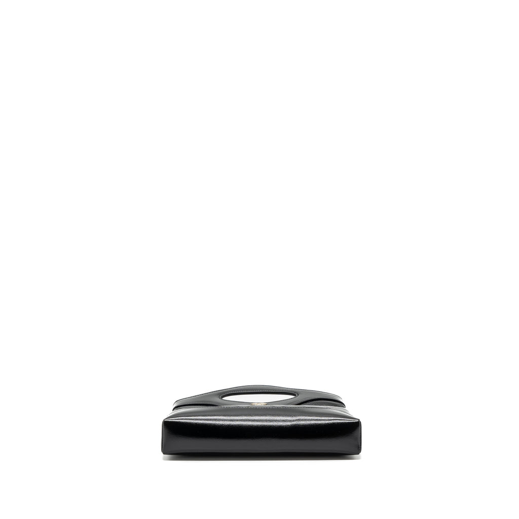 CHANEL 24C MINI 31 CLUTCH WITH CHAIN SHINY CALFSKIN  BLACK LGHW(MICROCHIP)
