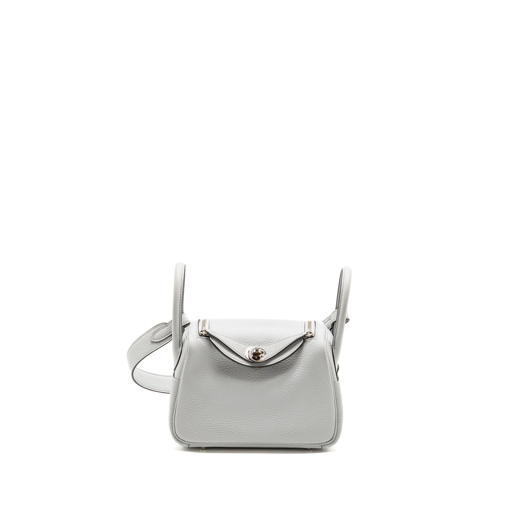 HERMES MINI LINDY CLEMENCE BLUE PALE SHW