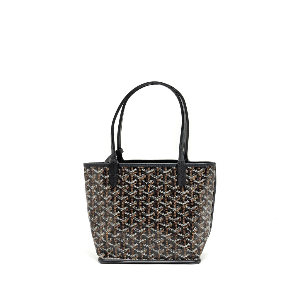 GOYARD MINI ANJOU TOTE GOYARDLINE CANVAS/LEATHER BLACK SHW