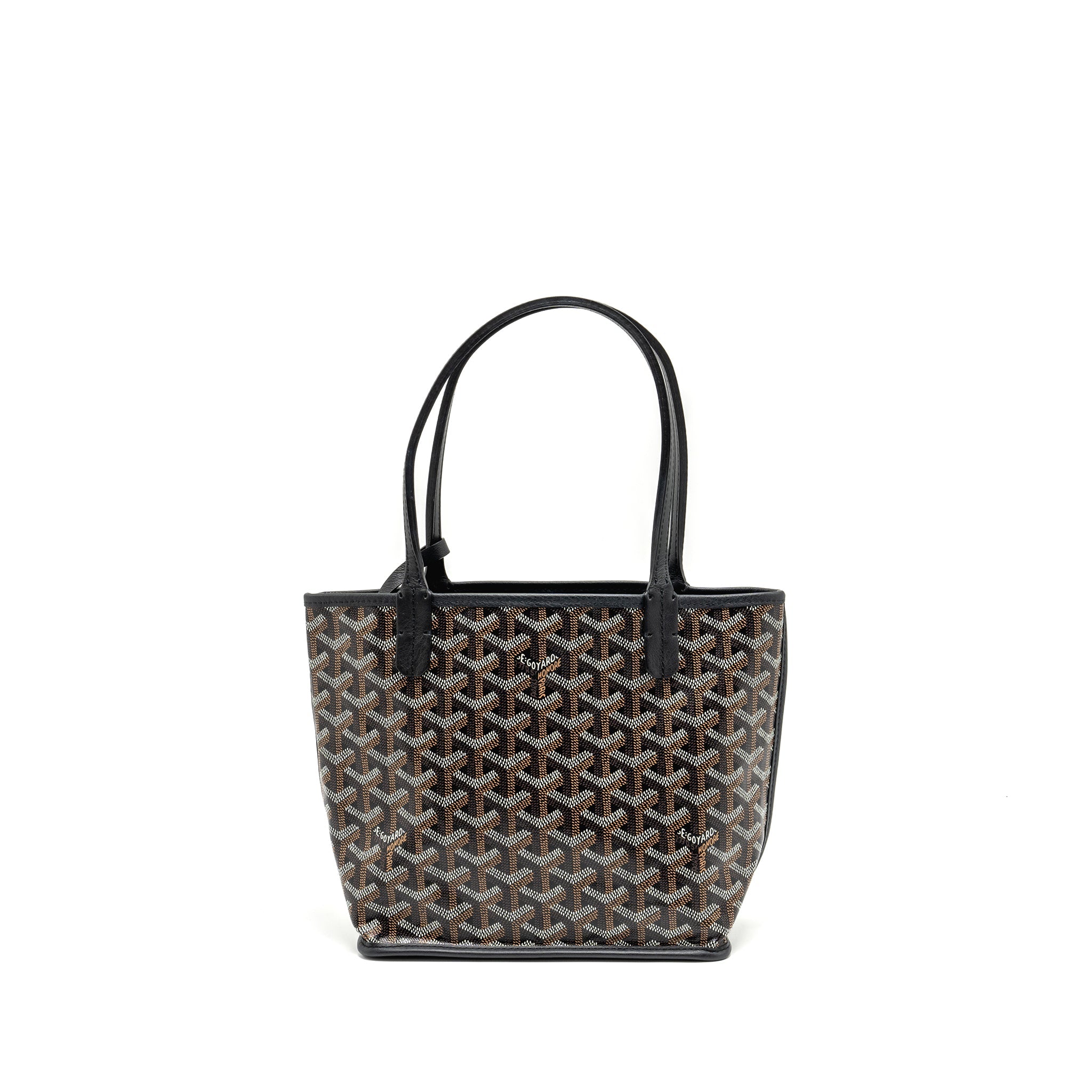 GOYARD MINI ANJOU TOTE GOYARDLINE CANVAS/LEATHER BLACK SHW
