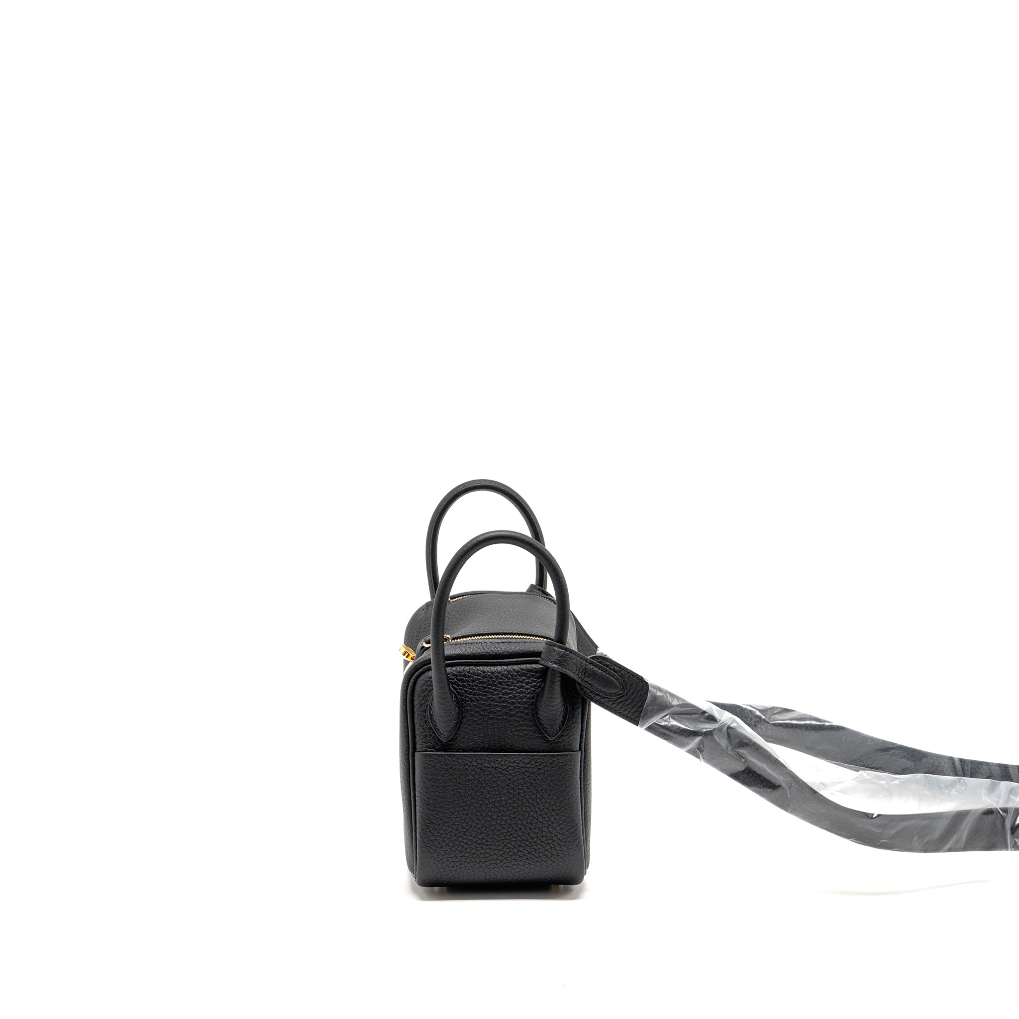 HERMES MINI LINDY CLEMENCE BLACK GHW