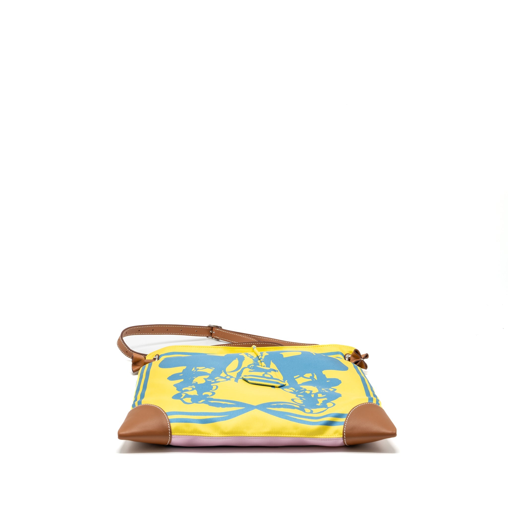 HERMES SILKCITY 33 SHOULDER BAG JAUNE DE NAPLES / VERT VERONESE / GOLD SHW