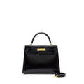 HERMES KELLY 28 BOX LEATHER BLACK GHW