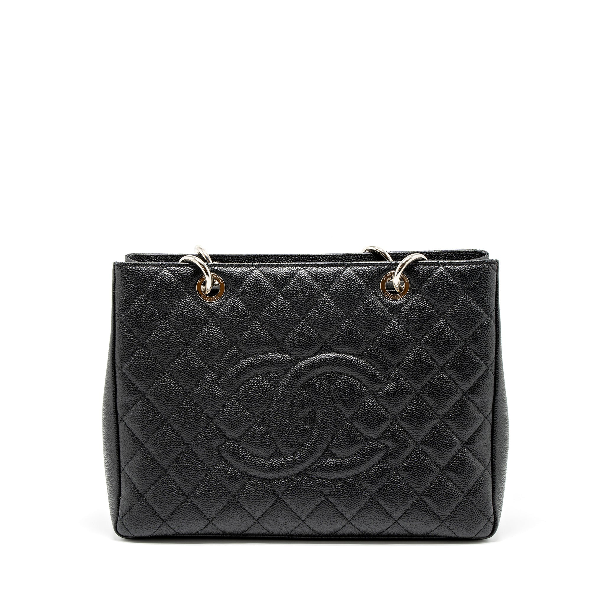 CHANEL GRAND SHOPPING TOTE/GST CAVIAR BLACK SHW