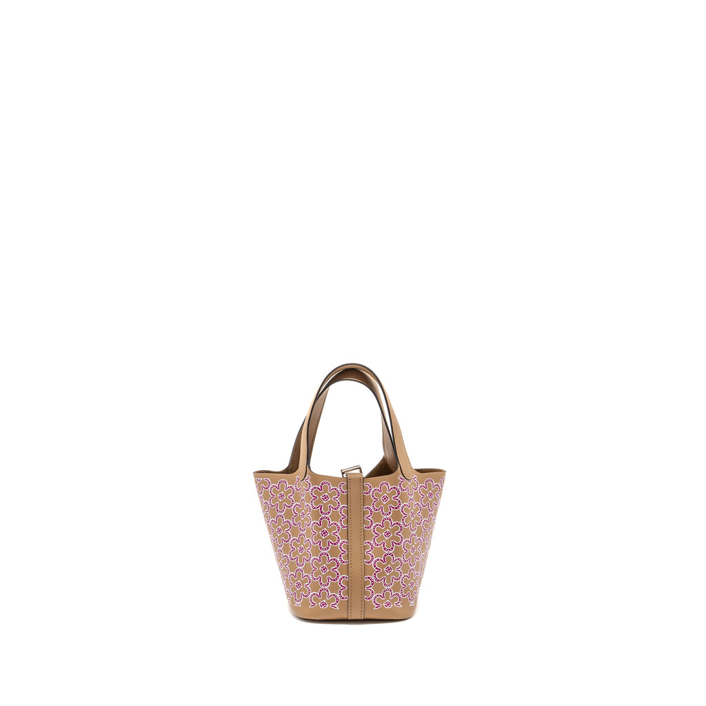 HERMES LUCKY DAISY MICRO PICOTIN SWIFT CHAI-ROSE-BLANC/CHAI SHW