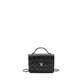 CHANEL 25C QUILTED CC TOP HANDLE MINI BACKPACK CAVIAR BLACK LGHW (MICROCHIP)