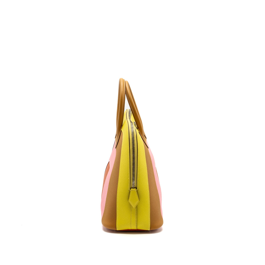 HERMES BOLIDE 1923-30 RAINBOW EPSOM LIME/SESAME/CONFETTI/TERRE BAT SHW