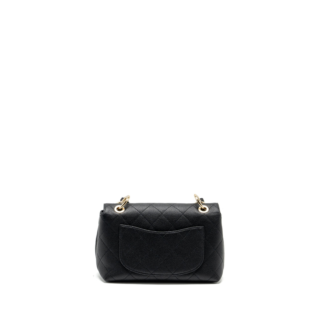 CHANEL CHAIN HANDLE FLAP BAG QUILTED CALFSKIN BLACK LGHW