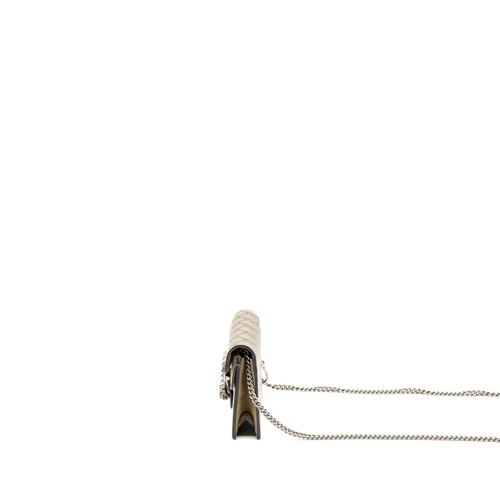 GUCCI DIONYSUS SUPER MINI BAG GG SUPREME/SUEDE BEIGE SHW