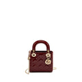 DIOR MINI LADY DIOR PATENT RED LGHW