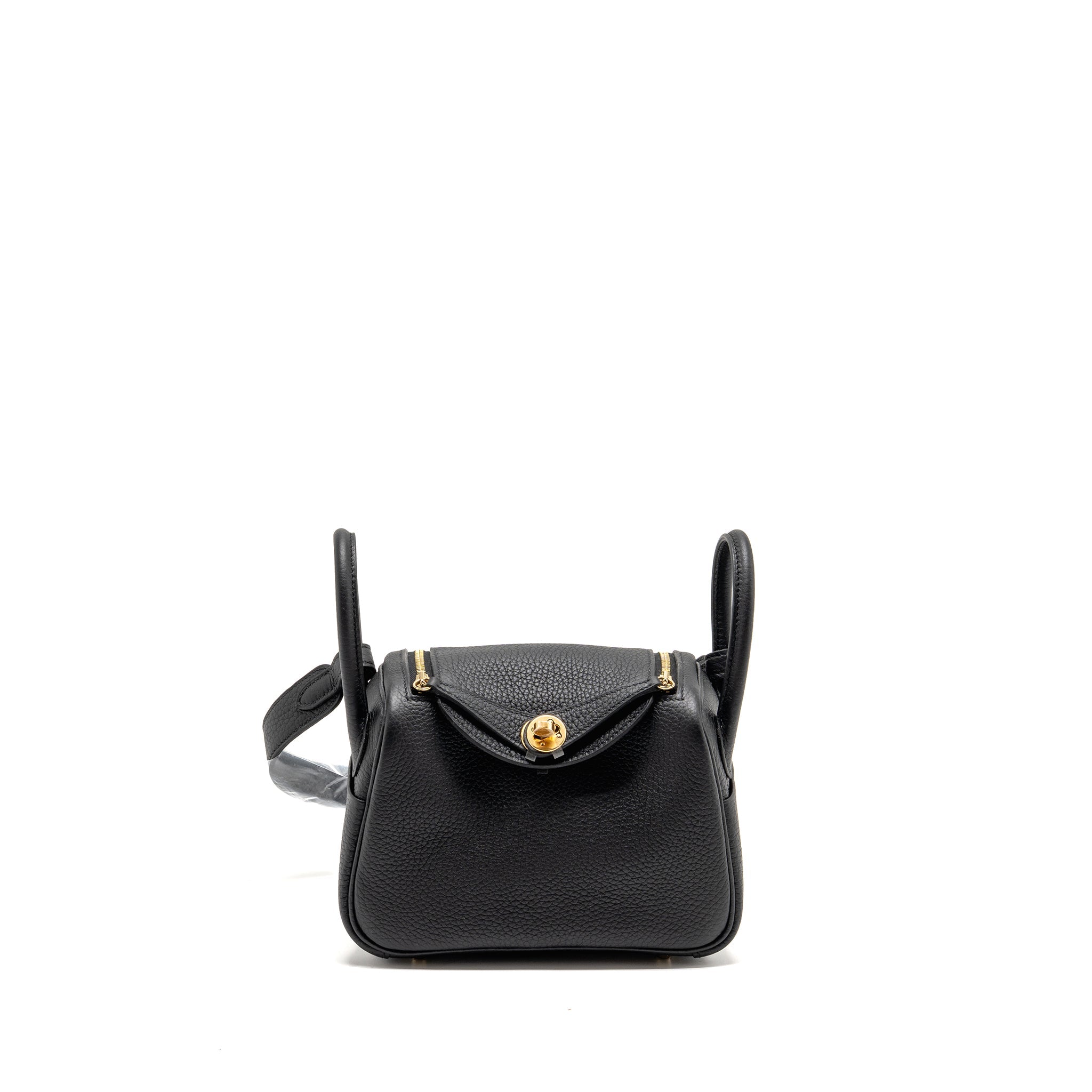 HERMES MINI LINDY CLEMENCE BLACK GHW