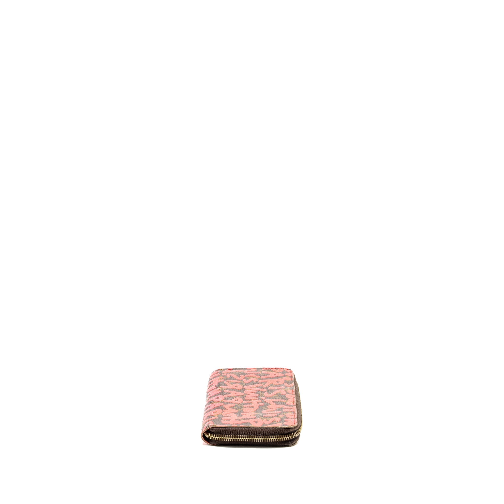 LOUIS VUITTON NEVERFULL GM STEPHEN SPROUSE PINK MONOGRAM GRAFFITI COATED / ZIP WALLET GHW (SELL IN A SET)