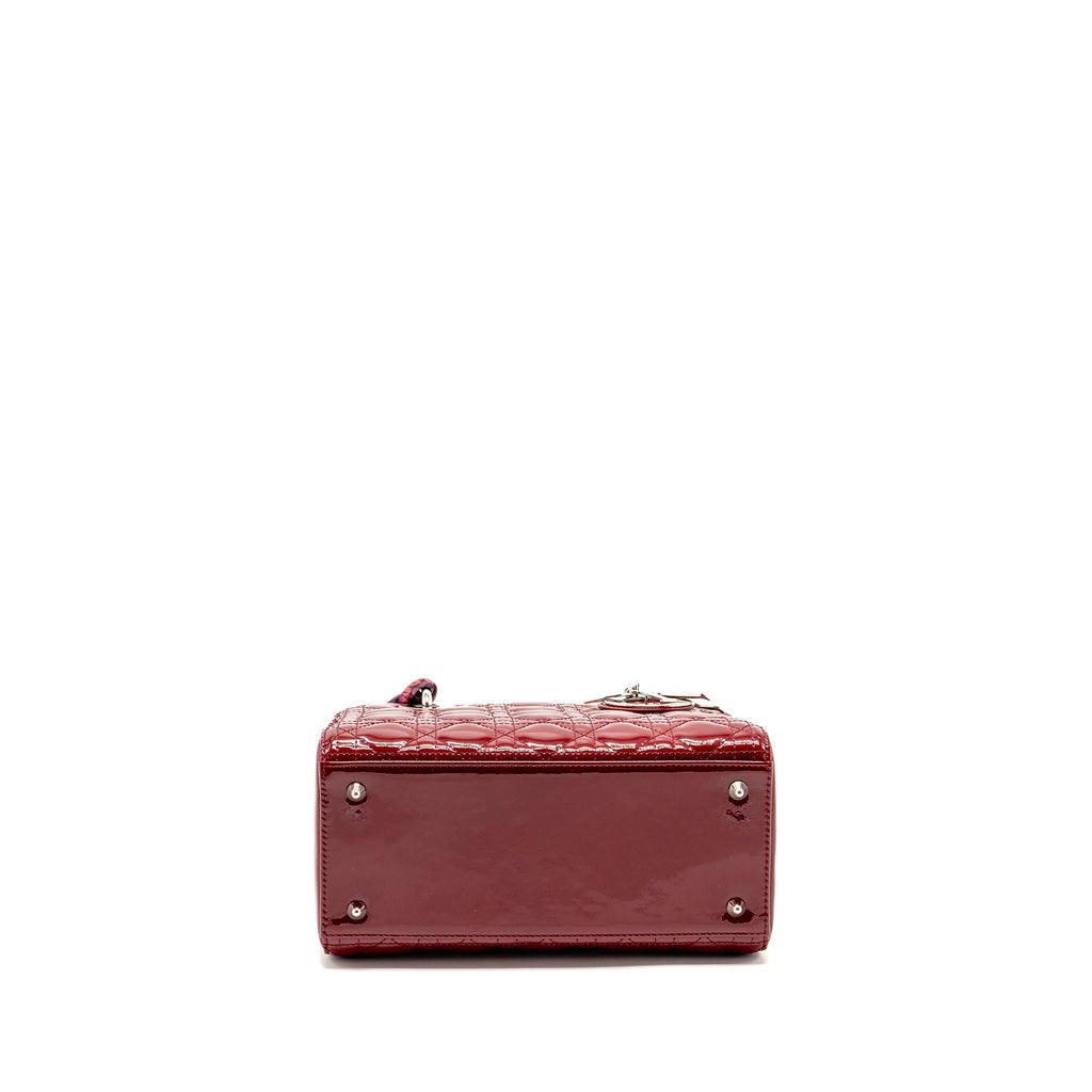 DIOR MEDIUM LADYDIOR PATENT DARK RED SHW
