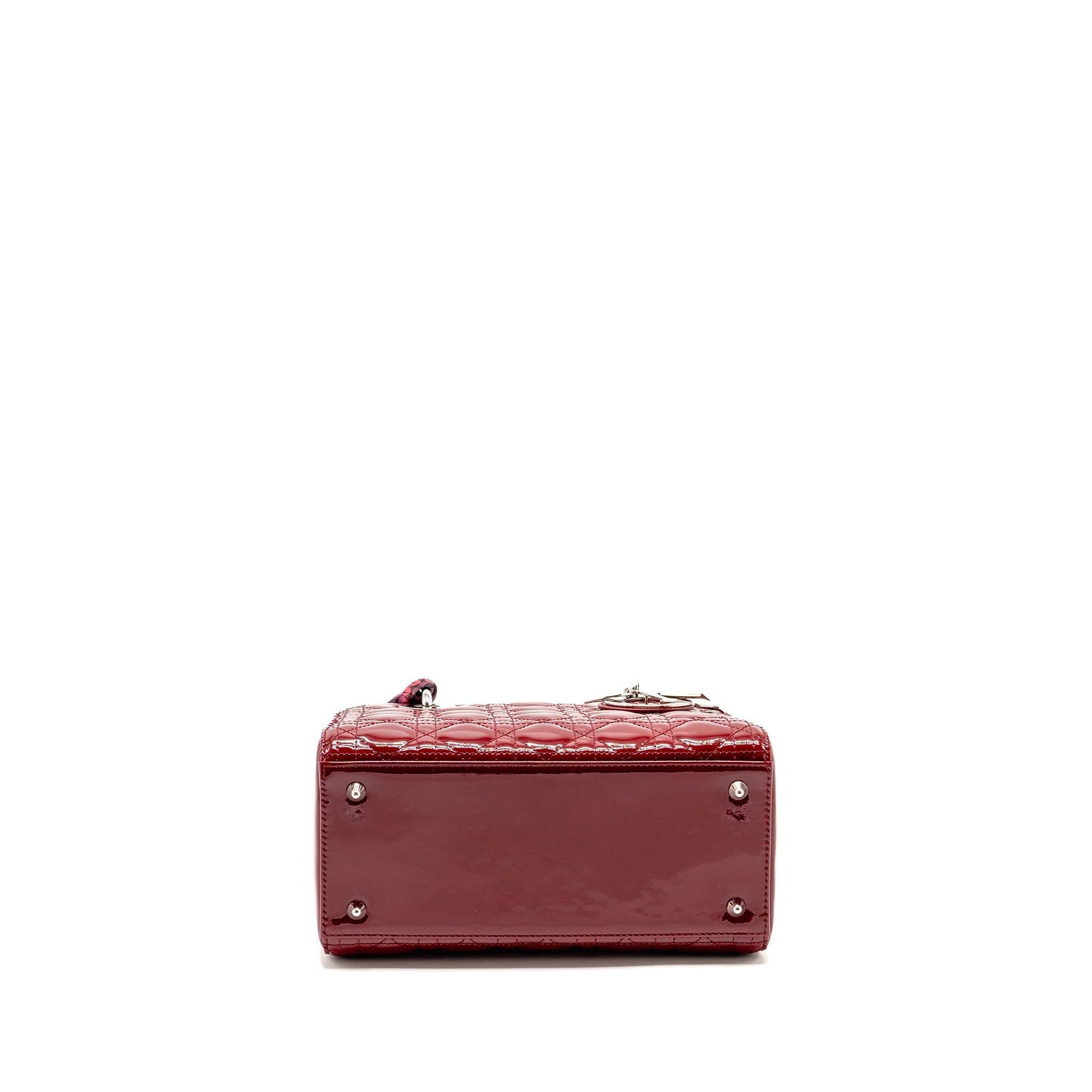 DIOR MEDIUM LADYDIOR PATENT DARK RED SHW