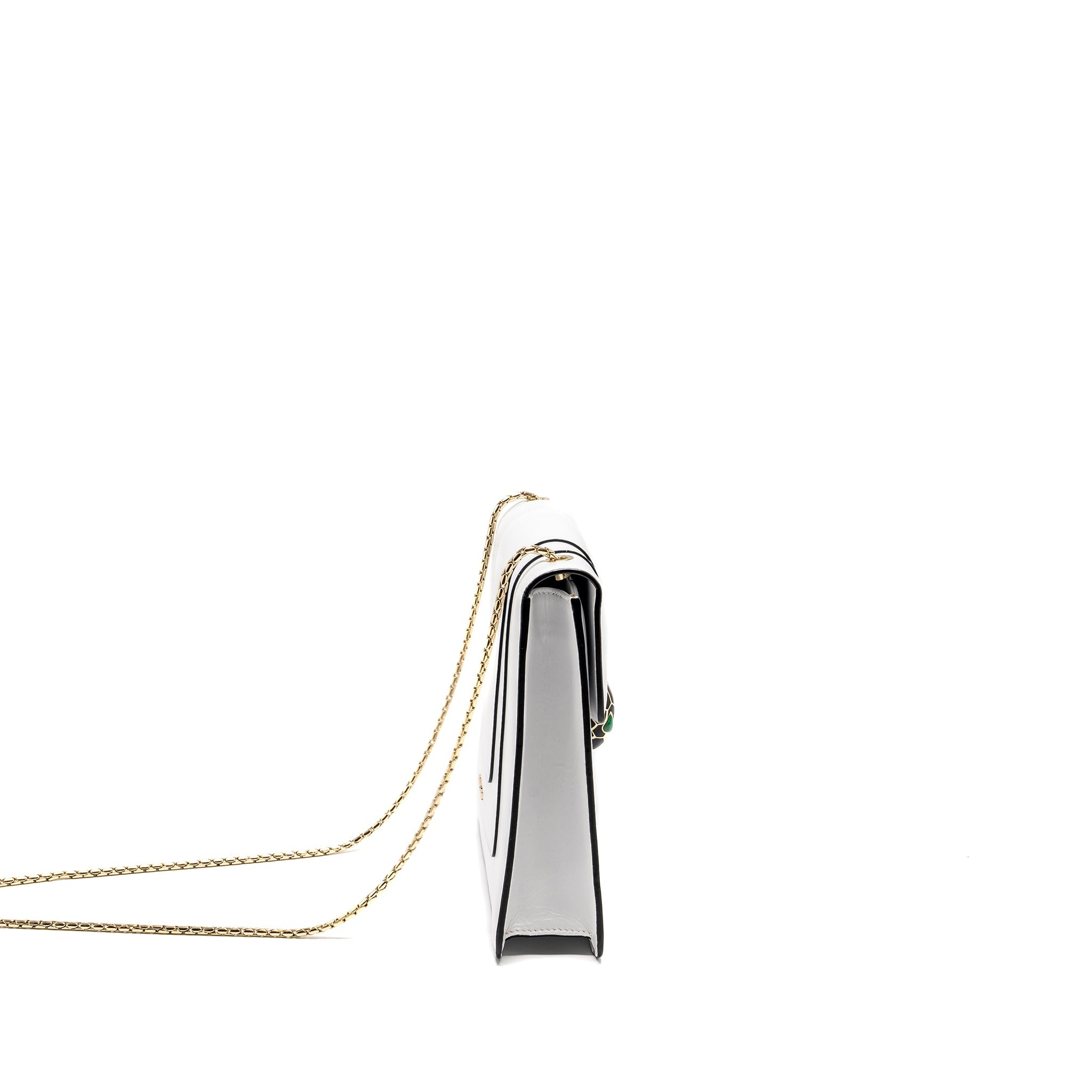 BVLGARI SERPENTI FOREVER CHAIN BAG CALFSKIN WHITE LGHW