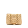 CHANEL GRAND SHOPPING TOTE BAG CAVIAR BEIGE GHW