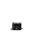 CHANEL CLASSIC MINI SQUARE FLAP BAG LAMBSKIN BLACK LGHW (MICROCHIP)