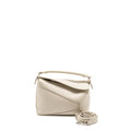 LOEWE SMALL PUZZLE BAG GRAINED CALFSKIN WHITE SHW