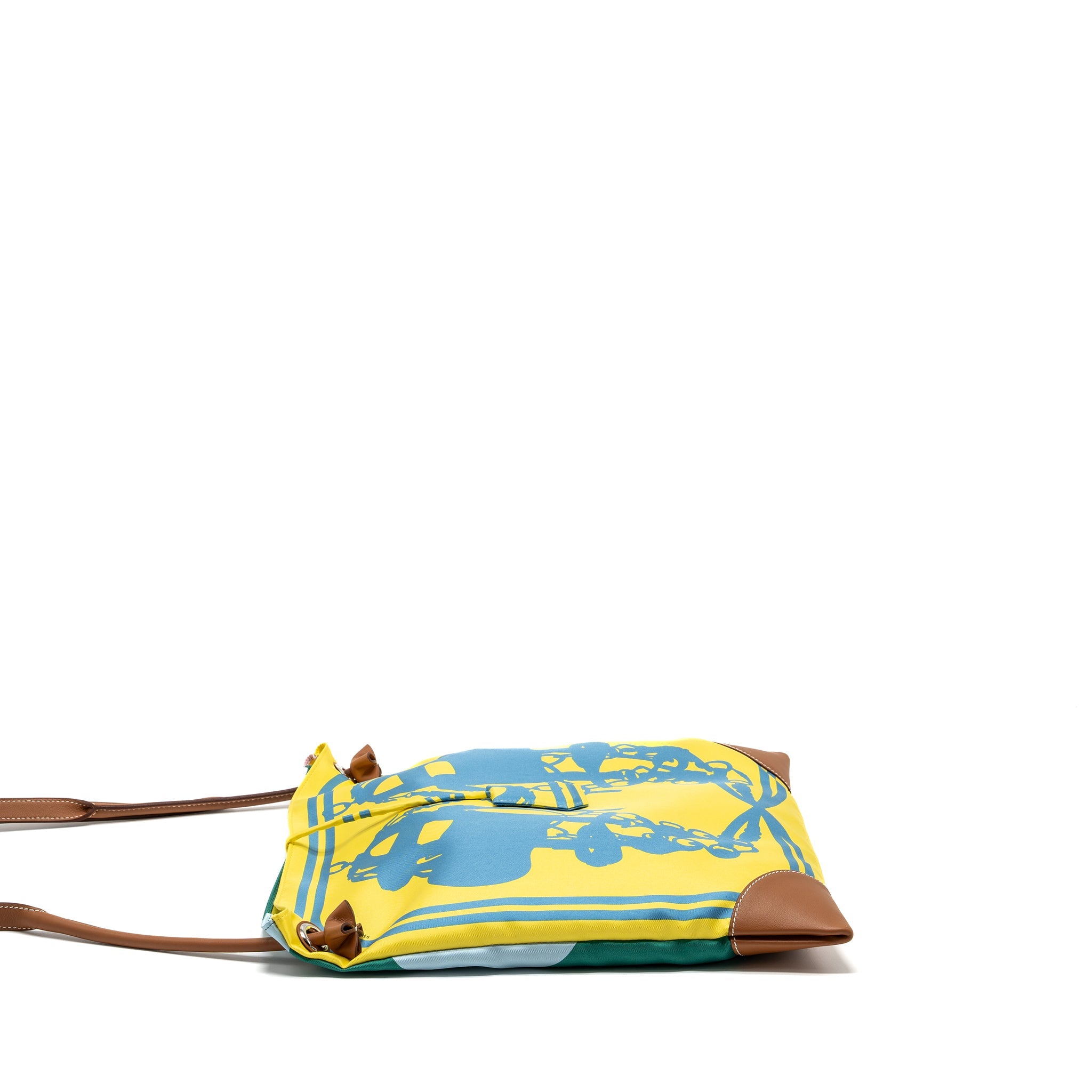 HERMES SILKCITY 33 SHOULDER BAG JAUNE DE NAPLES / VERT VERONESE / GOLD SHW