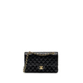 CHANEL MEDIUM CLASSIC DOUBLE FLAP BAG LAMBSKIN BLACK GHW