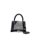 BALENCIAGA MEDIUM HOURGLASS BAG LIMITED EDITION DENIM BLACK/MULTICOLOUR SHW
