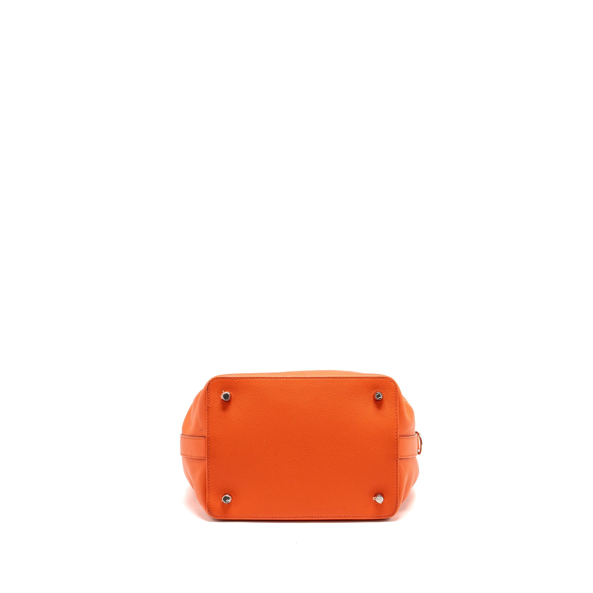HERMES TOOL BOX 20 EVERCOLOR ORANGE POPPY/ BORDEAUX SHW