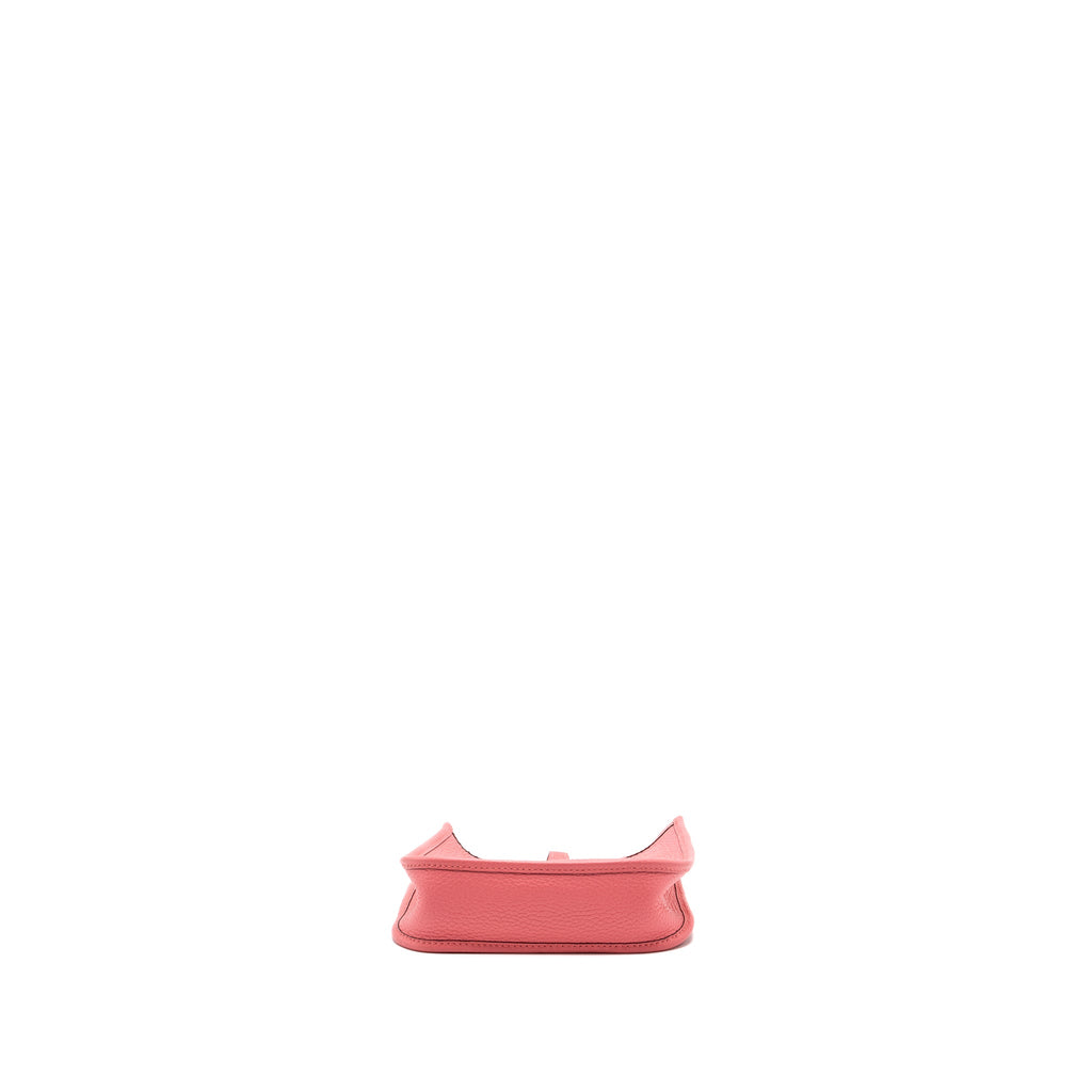 HERMES MINI EVELYNE CLEMENCE ROSE WITH MULTICOLOR STRAP SHW