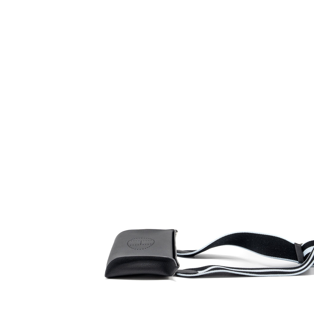 HERMES VIDEPOCHES BAG TOGO BLACK WITH MULTICOLOUR STRAP SHW