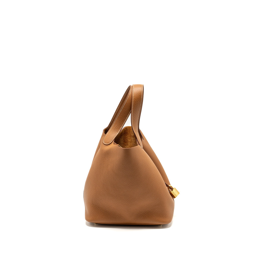 HERMES PICOTIN 22 CLEMENCE GOLD GHW