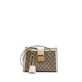GUCCI PADLOCK SMALL SHOULDER BAG GG SUPREME CANVAS / LEATHER WHITE GHW