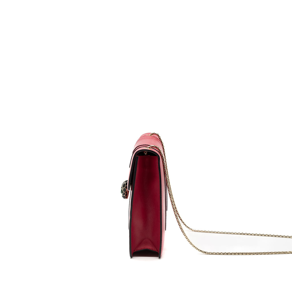 BVLGARI SERPENTI FOREVER CHAIN BAG CALFSKIN PINK LGHW